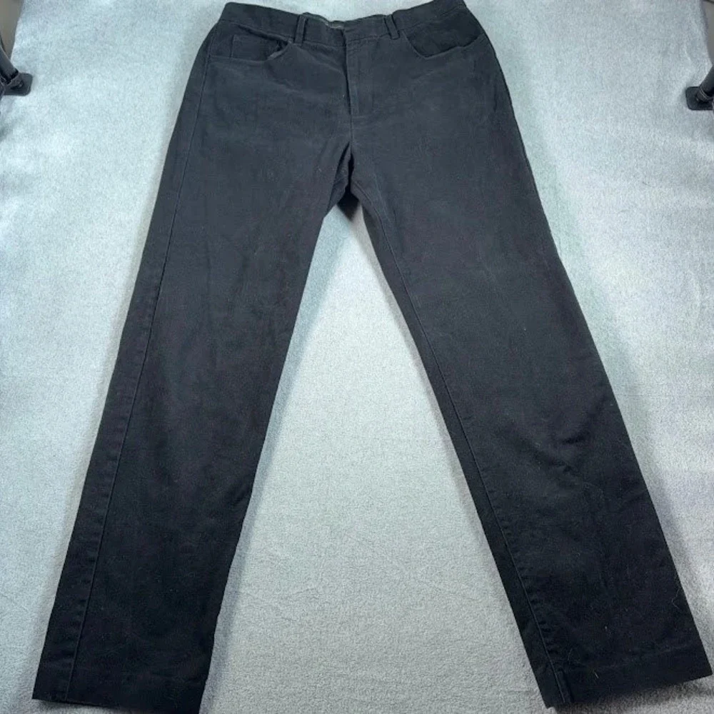 Banana Republic corduroy Pants Mens 36L Black Solid Straight Leg Cotton